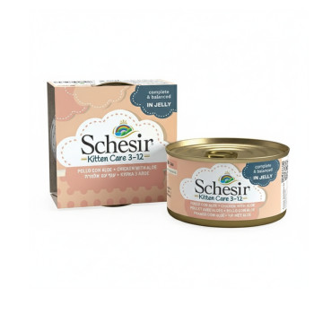 Schesir Kitten Chicken & Aloe корм для кошенят, з курячим філе та алое - 85 г