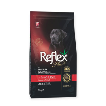 Reflex Plus Dog Adult Medium & Large Lamb & Rice корм для собак, с ягненком и рисом - 3 кг
