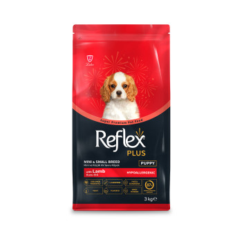 Reflex Plus Puppy Mini & Small корм для цуценят алих порід, з ягням, 3 кг