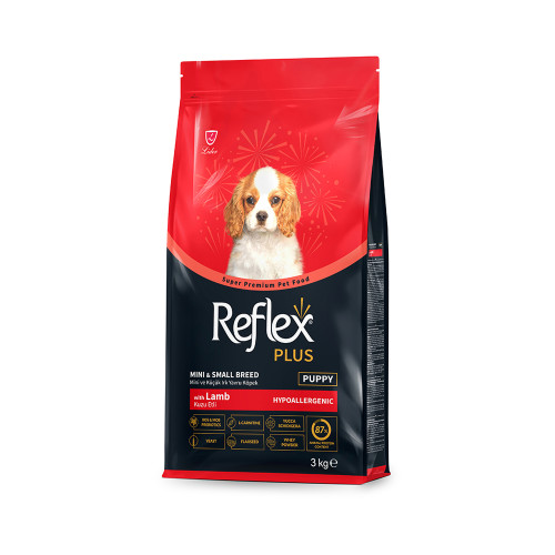 Reflex Plus Puppy Mini & Small корм для цуценят алих порід, з ягням, 3 кг