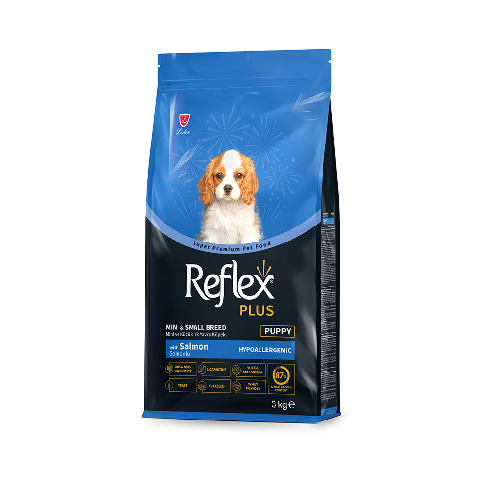 Reflex Plus Puppy Mini & Small Salmon корм для щенков, с лососем - 3 кг