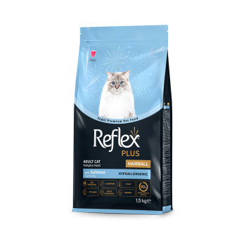 Reflex Plus Cat Adult Anti-Hairball Salmon корм для кошек, с лососем - 1,5 кг