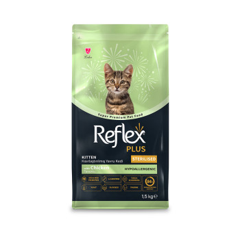 Reflex Plus Kitten Sterilized корм для стерилизованных котят, с курицей - 1,5 кг