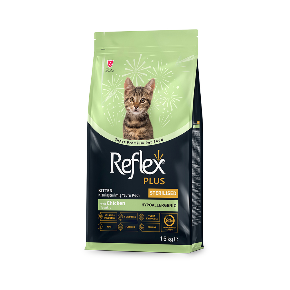 Reflex Plus Kitten Sterilized корм для стерилізованих кошенят, з куркою - 1,5 кг