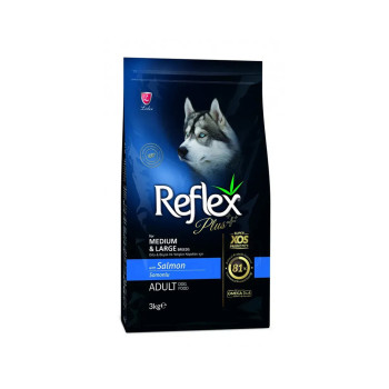 Reflex Plus Dog Adult Medium & Large Salmon корм для собак, с лососем - 3 кг