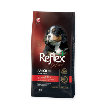 Reflex plus Junior Dog Maxi Lamb & Rice корм для цуценят, з ягням та рисом - 18 кг