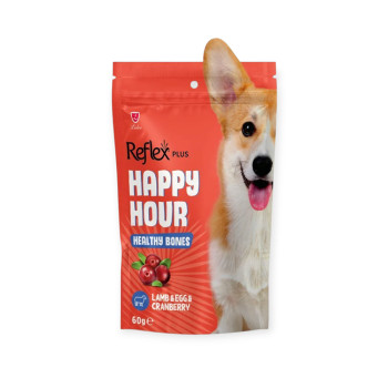 Reflex Happy Hour ласощі для собак, з ягням, яйцями та журавлиною - 60 г