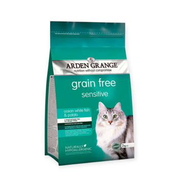 Arden Grange Cat Sensitive Ocean Fish & Potato корм для чутливих котів, з рибою - 2 кг