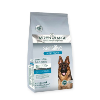 Arden Grange Sensitive Puppy Junior Ocean White Fish & Potato, з білою рибою - 2 кг