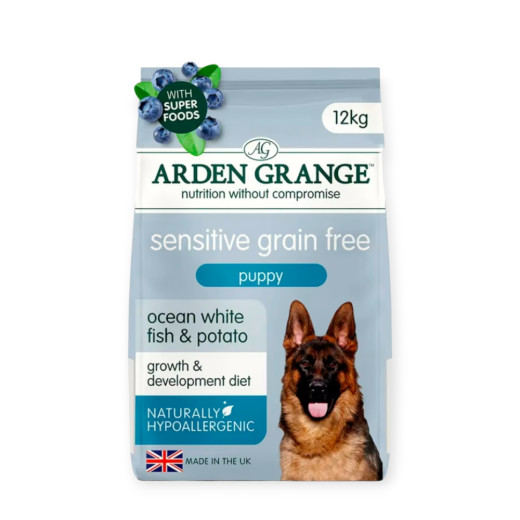 Arden Grange Sensitive Puppy Junior Ocean White Fish & Potato, с белой рыбой – 12 кг