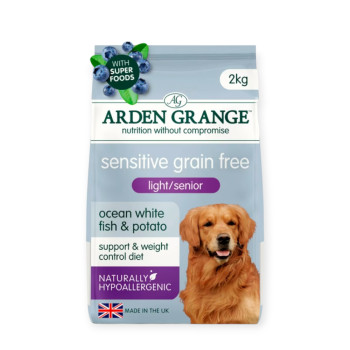 Arden Grange Dog Senior Sensitive Light Ocean White Fish & Potato, з білою рибою - 2 кг
