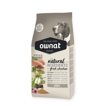 Ownat Classic Dog Adult Light корм для малоактивных собак, с курицей - 4 кг