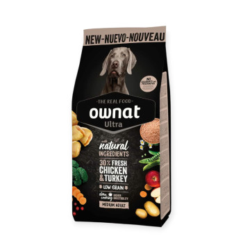 Ownat Ultra Dog Medium корм для собак, з куркою та індичкою - 400 г
