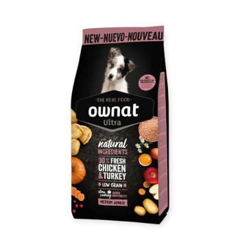 Ownat Ultra Puppy Medium корм для щенков, с курицей и индейкой - 400 г