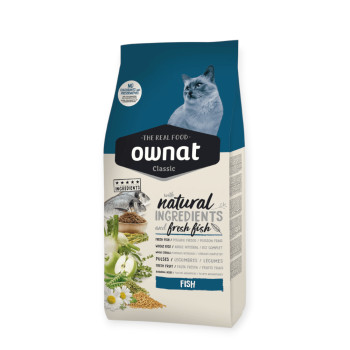 Ownat Classic Cat Adult Fish корм для кошек, с рыбой - 4 кг