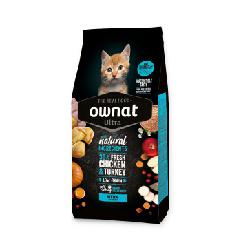 Ownat Ultra Kitten корм для котят, с курицей и индейкой - 400 г