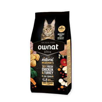 Ownat Ultra Cat Sterilised для стерилізованих котів, з куркою та індичкою - 8 кг