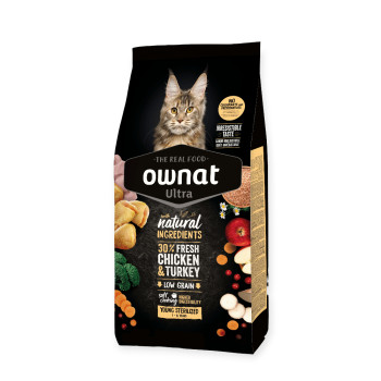 Ownat Ultra Cat Sterilised для стерилізованих котів, з куркою та індичкою - 400 г