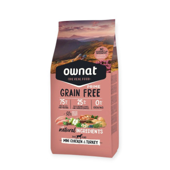 Ownat Prime Dog Mini корм для собак малих порід, з куркою та індичкою - 1 кг
