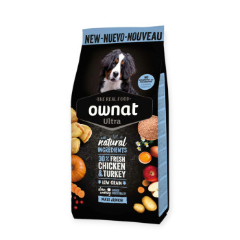 Ownat Ultra Puppy Maxi для щенков больших пород, с курицей и индейкой - 3 кг