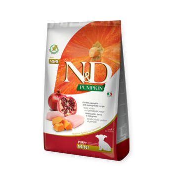 Farmina N&d GF Pumpkin & Chicken & Pomegranate Puppy Mini, з куркою та гарбузом - 7 кг