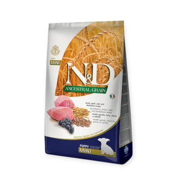 Farmina N&D Low Grain Lamb & Blueberry Puppy Mini, с ягненком и черникой - 7 кг