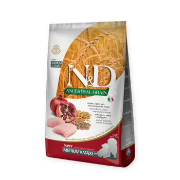 Farmina N&d Low Grain Chicken & Pomegranate Puppy Medium & Maxi, з куркою та гранатом - 12 кг