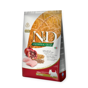 Farmina N&D Low Grain Chicken & Pomegranate Adult Mini, с курицей и гранатом - 2,5 кг