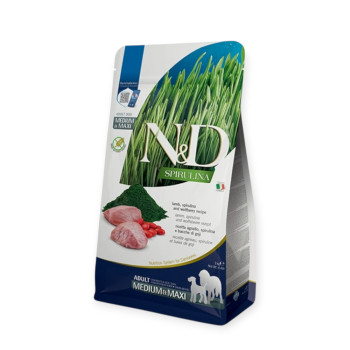 Farmina N&D Spirulina & Lamb Adult Medium & Max корм для собак, з ягням та спіруліною - 7 кг