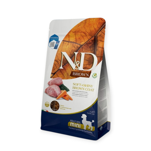 Farmina N&D Spirulina & Lamb & Carrot Adult Mini корм для собак, с ягненком и спирулиной - 2 кг