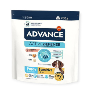 Advance Dog Puppy Sensitive для цуценят з чутливим травленням, з лососем та рисом - 700 г