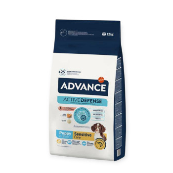 Advance Dog Puppy Sensitive для щенков с чувствительным пищеварением, с лососем и рисом - 12 кг