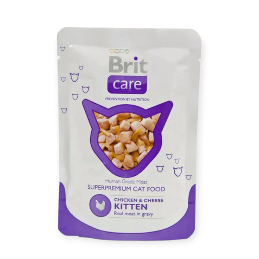 Brit Care Kitten Chicken & Cheese корм для котят, с курицей и сыром - 80 г