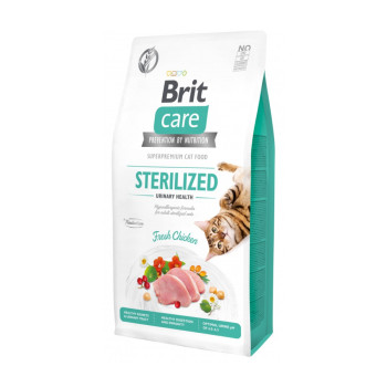 Brit Care Cat GF Sterilized Urinary Health корм для стерилизованных кошек, с курицей - 7 кг