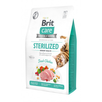 Brit Care Cat GF Sterilized Urinary Health корм для стерилізованих котів, з куркою - 2 кг
