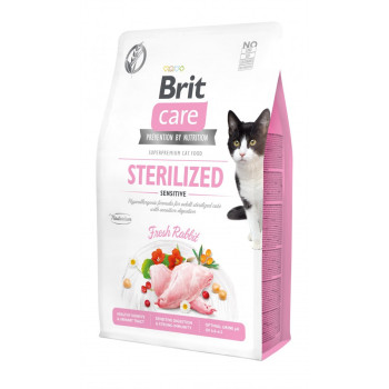 Brit Care Cat GF Sterilized Sensitive корм для котів, з кроликом - 2 кг