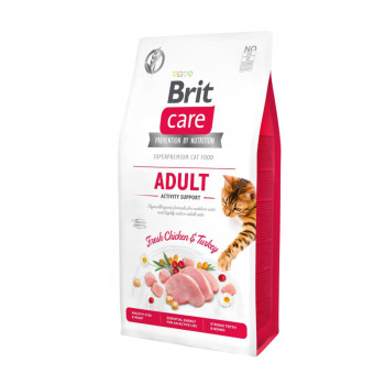 Brit Care Cat GF Activity Support корм для активних котів, з куркою та індичкою - 7 кг