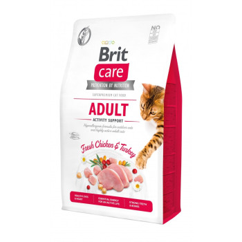 Brit Care Cat GF Activity Support корм для активних котів, з куркою та індичкою - 2 кг