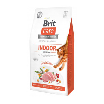 Brit Care Cat GF Indoor Antistress корм для котів, з куркою - 7 кг