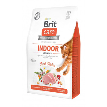 Brit Care Cat GF Indoor Antistress корм для котів, з куркою - 2 кг