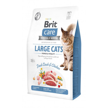 Brit Care Cat GF Large Cats Power & Vitality корм для котів великих порід, з куркою - 2 кг