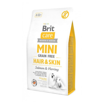 Brit Care GF Hair & Skin Adult Mini для собак малых пород, с лососем и селедкой - 2 кг