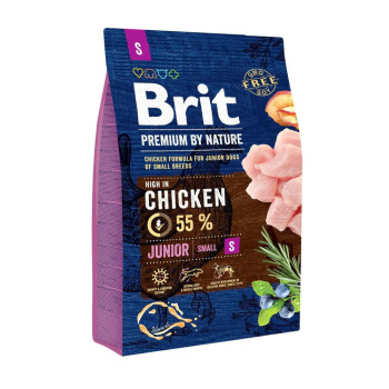 Brit Premium by Nature Junior S корм для щенков малых пород, с курицей - 3 кг