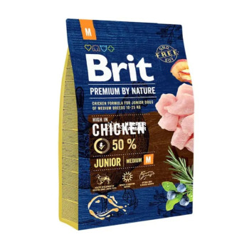 Brit Premium by Nature Junior M корм для цуценят середніх порід, з куркою - 3 кг