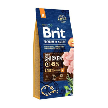 Brit Premium by Nature Adult M корм для собак средних пород, с курицей - 3 кг