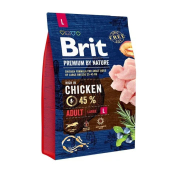 Brit Premium by Nature Adult L корм для собак больших пород, с курицей - 3 кг