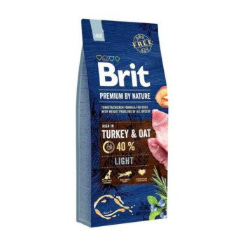 Brit Premium By Nature Light Turkey & Oats корм для собак з надмірною вагою, з індичкою - 3 кг