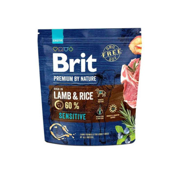 Brit Premium by Nature Sensitive Lamb & Rice корм для собак, з ягням - 1 кг