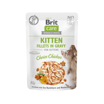 Brit Care Kitten Fillets in Gravy Choice Chicken корм для кошенят, з куркою - 85 г