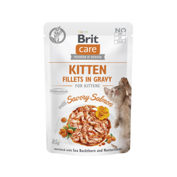 Brit Care Kitten Fillets in Gravy Savory Salmon корм для кошенят, з лососем - 85 г